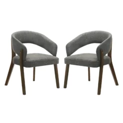Chaises rembourrées (bte de 2) - gris