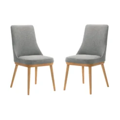 Chaises rembourrées (bte de 2) - gris