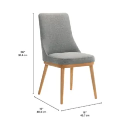 Chaises rembourrées (bte de 2) - gris