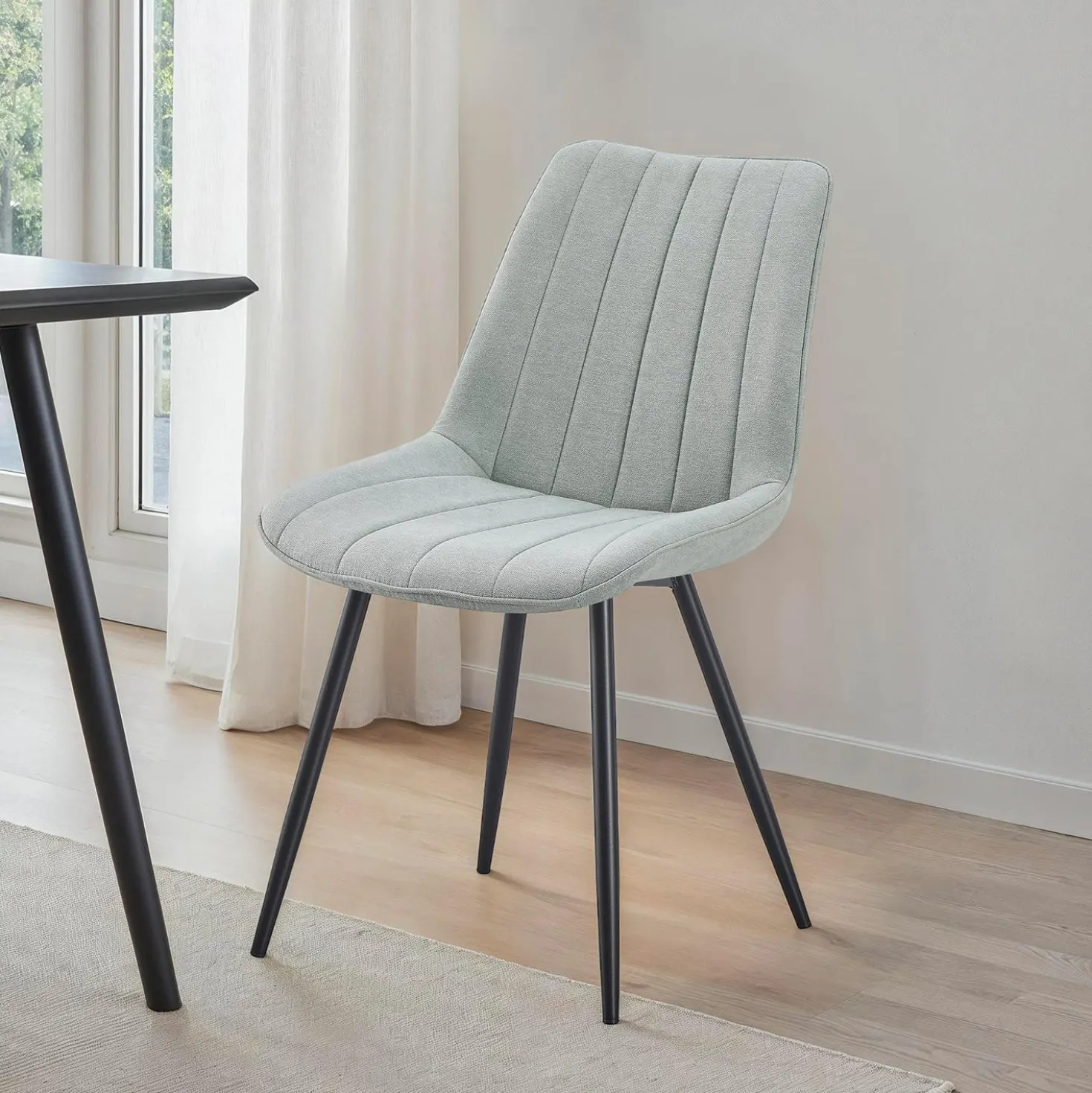 Chaises rembourrées (bte de 2) - gris