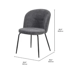 Chaises rembourrées (bte de 2) - gris