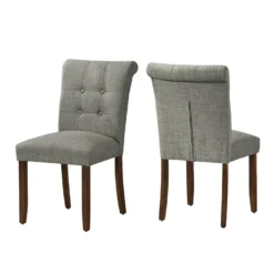 Chaises rembourrées (bte de 2) - gris - Monarch
