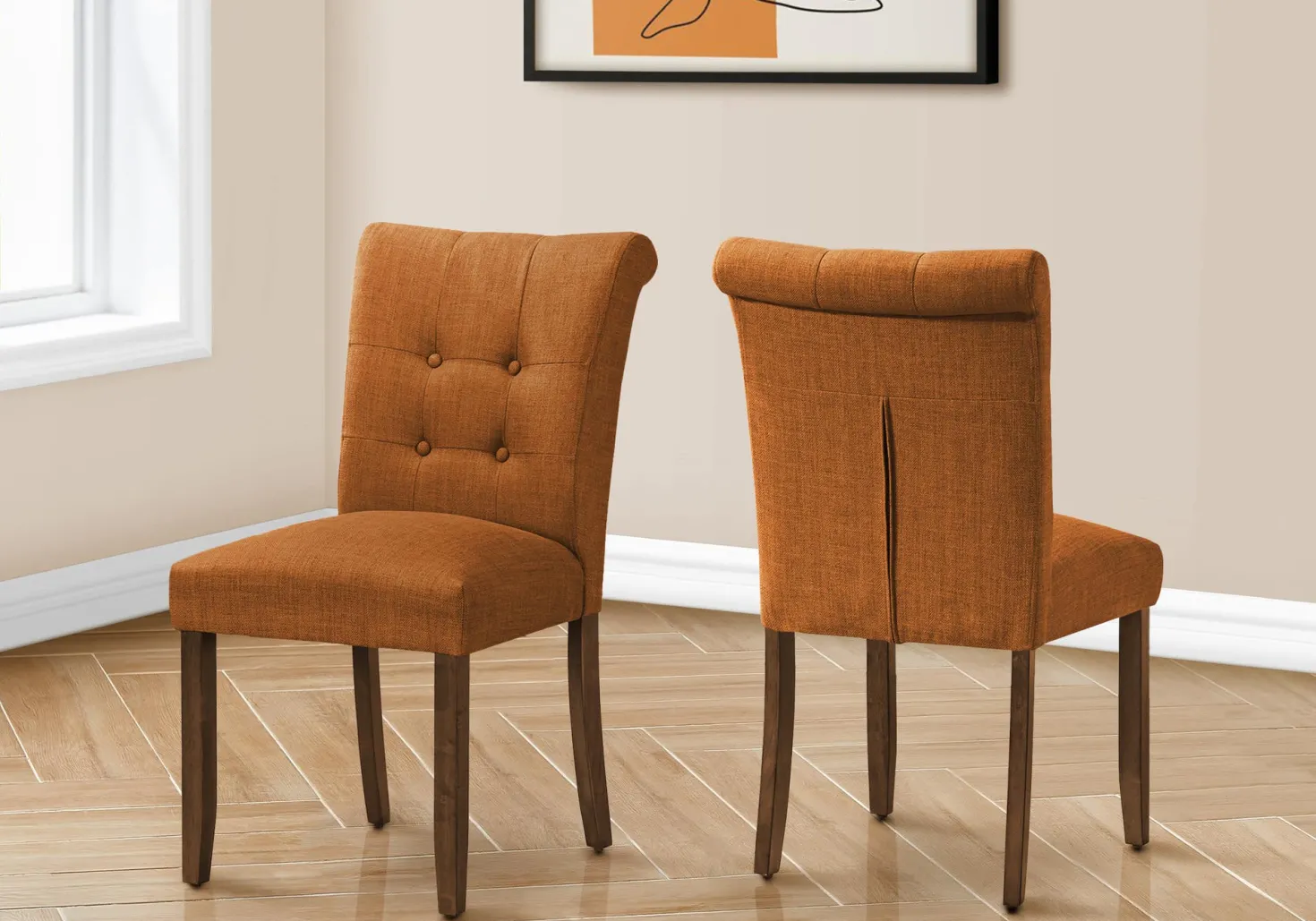 Chaises rembourrées (bte de 2) - orange - Monarch