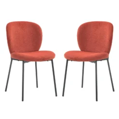 Chaises rembourrées (bte de 2) - rouge brique