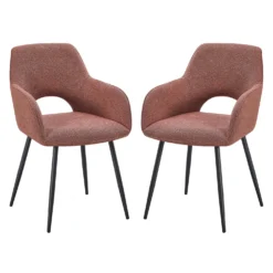 Chaises rembourrées (bte de 2) - rouille