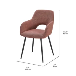 Chaises rembourrées (bte de 2) - rouille