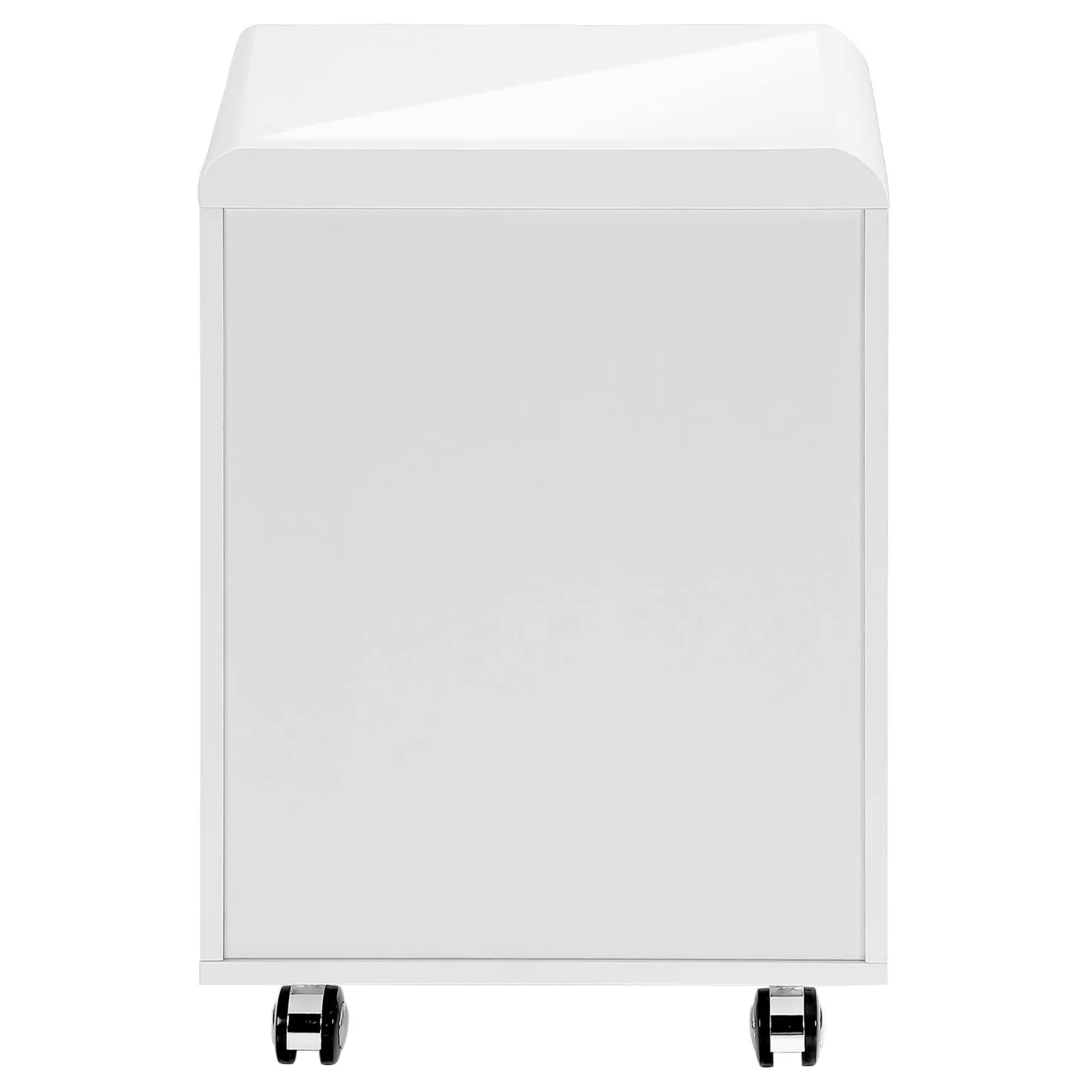 Classeur - 3 tiroirs, blanc lustré sur roulettes - Monarch
