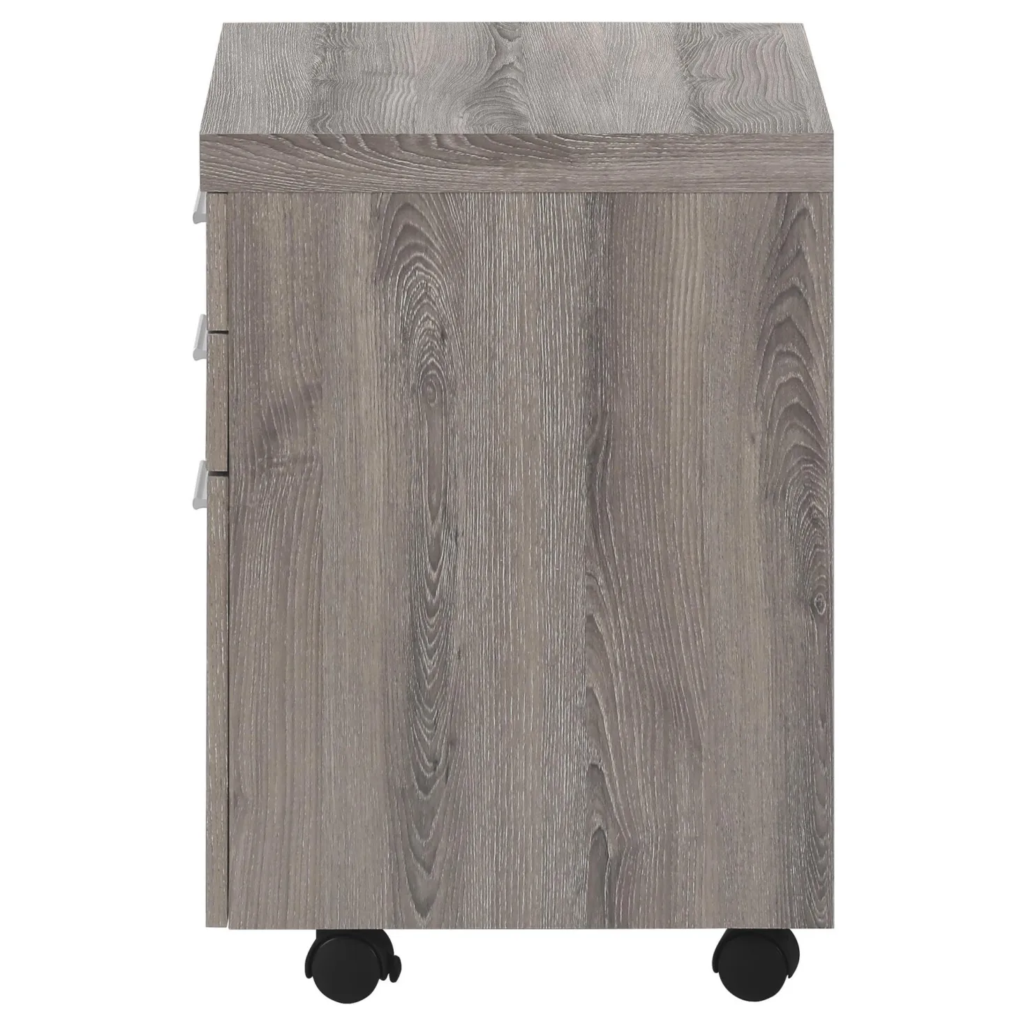 Classeur - 3 tiroirs, taupe foncé sur roulettes - Monarch