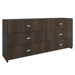 Commode avec 6 tiroirs- taupe