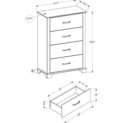 Commode 4 tiroirs