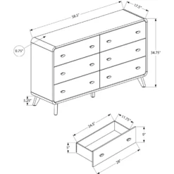 Commode 6 tiroirs
