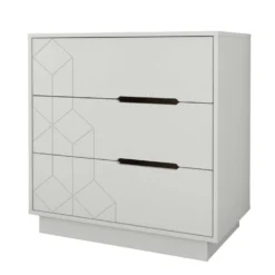 Commode 3 tiroirs, blanc - Nexera