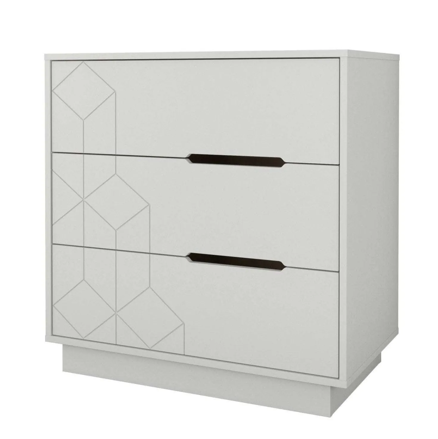 Commode 3 tiroirs, blanc - Nexera
