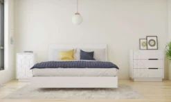 Commode 3 tiroirs, blanc - Nexera