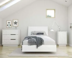 Commode 3 tiroirs, blanc - Nexera