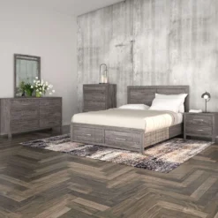 Commode 6 tiroirs - gris