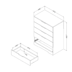 Commode 5 tiroirs - South Shore