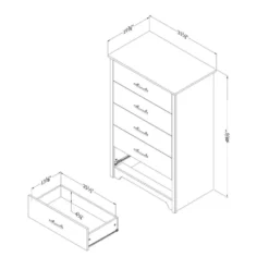 Commode 5 tiroirs - South Shore