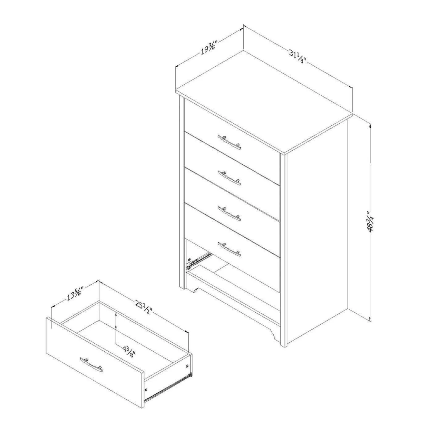 Commode 5 tiroirs - South Shore