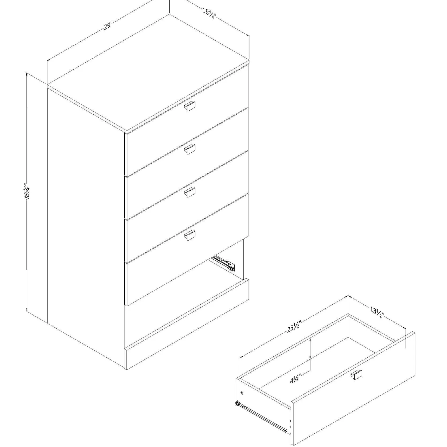 Commode 5 tiroirs - South Shore