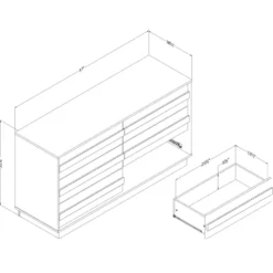 Commode 6 tiroirs - South Shore