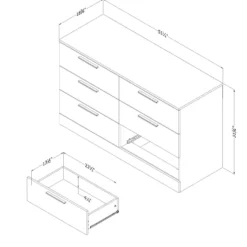 Commode 6 tiroirs - South Shore