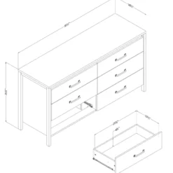 Commode 6 tiroirs - South Shore