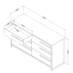 Commode 6 tiroirs - South Shore