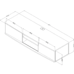 Console media murale 56