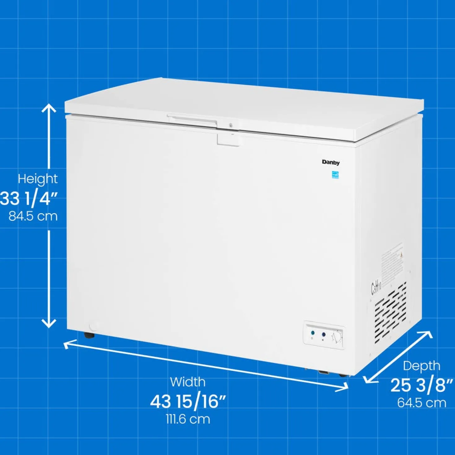 DANBY Congélateur 10 pi3, Blanc, Horizontal, 44" - DCF100A5WDB
