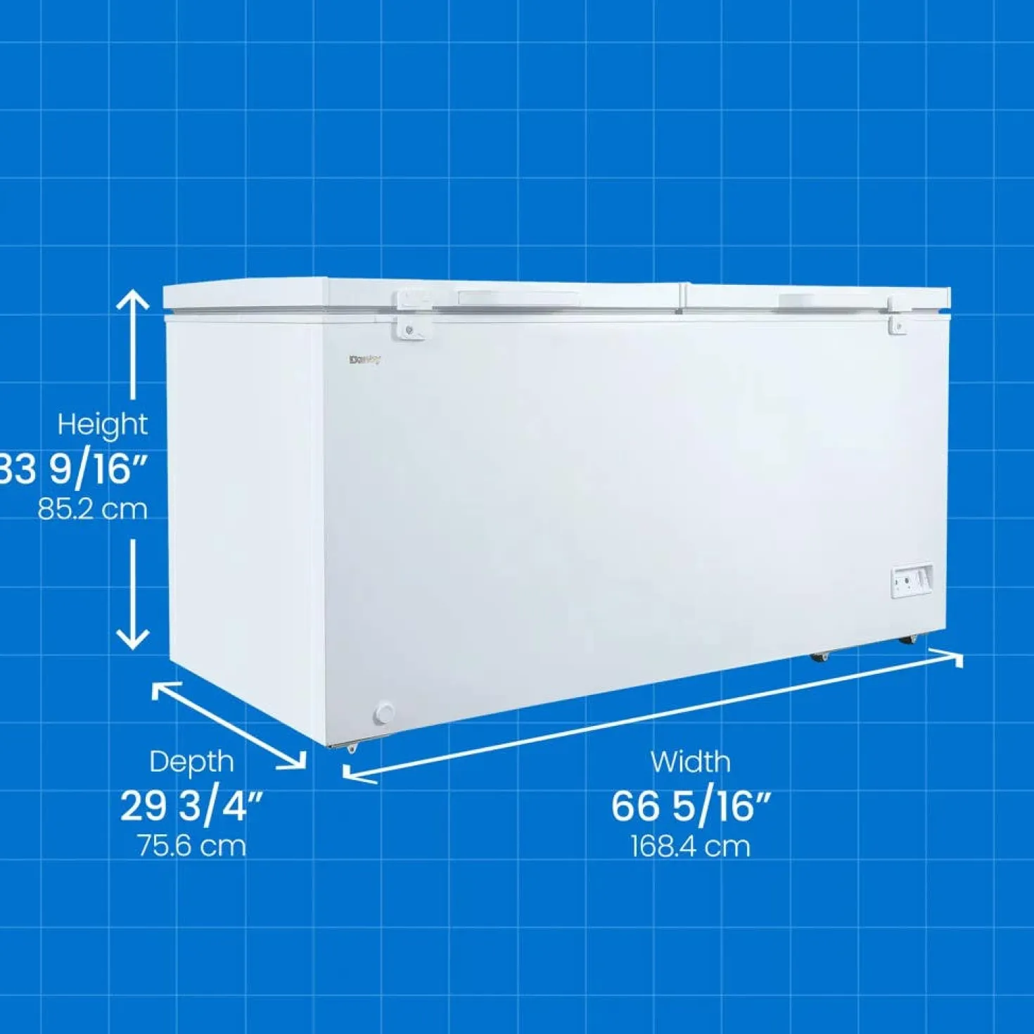 DANBY Congélateur 17,1 pi3, Blanc, Horizontal, 66.5" - DCFM171A1WDB