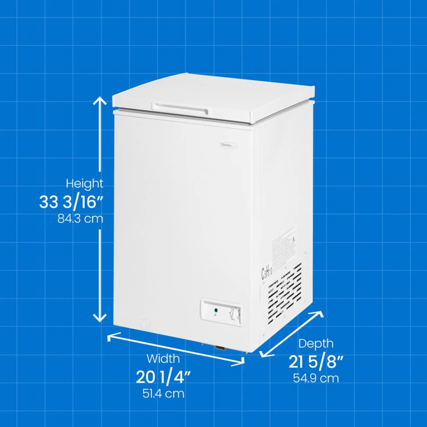 DANBY Congélateur 3,5 pi3, Blanc, Horizontal, 20.25" - DCF035A6WM