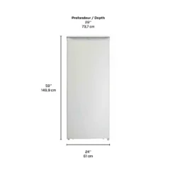 DANBY Congélateur 10,1 pi3, Blanc, Vertical, 24