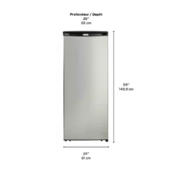 DANBY Congélateur 8,5 pi3, Inox, Vertical, 24