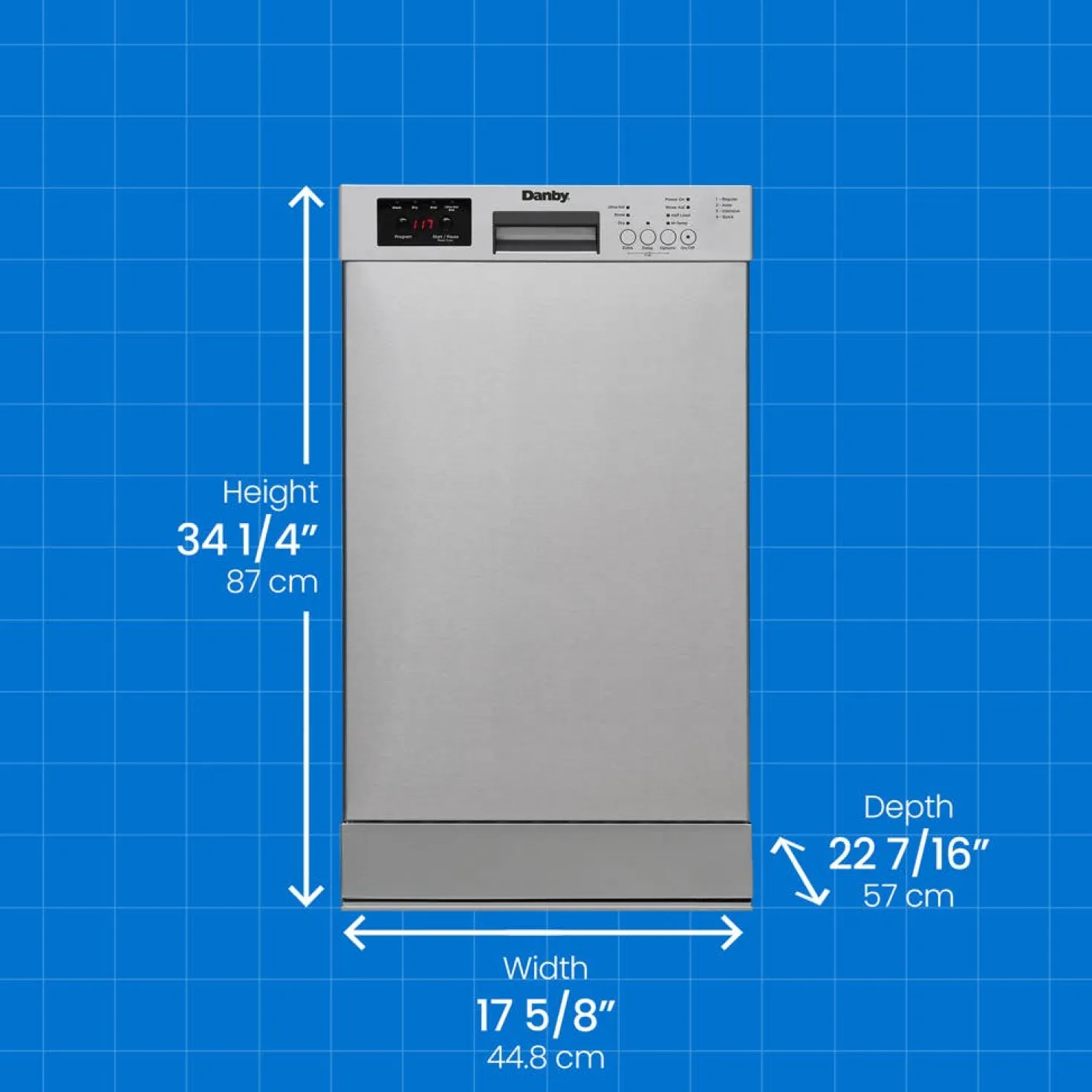 DANBY Lave-vaisselle Encastré Inox 18" 51dB - DDW18D1ESS