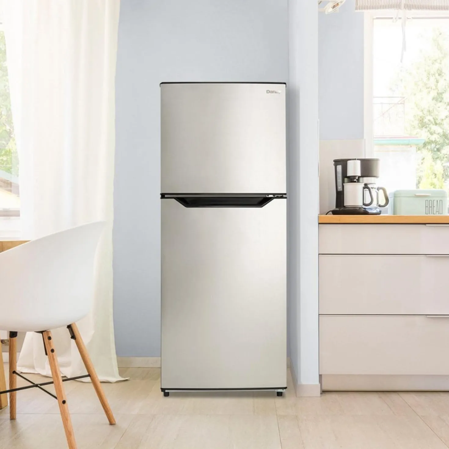DANBY Réfrigerateur 11,6 pi3 24 po Inox Congélateur en haut - DFF116B2SSDB