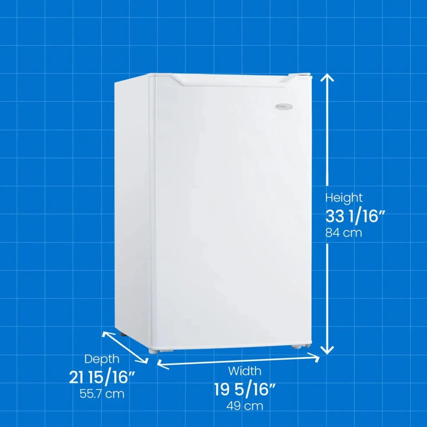 DANBY Réfrigérateur 4,4 pi3 Blanc Compact - DCR044B1WM