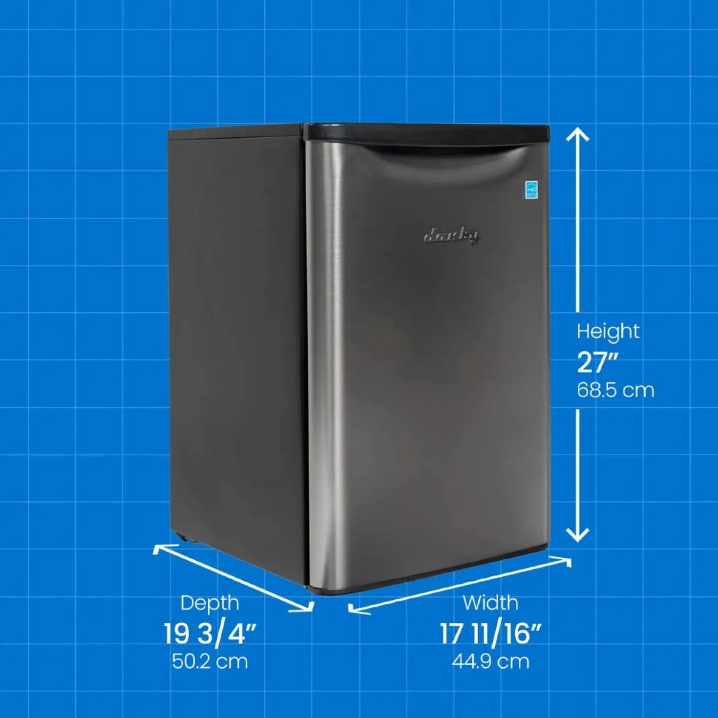 DANBY Réfrigérateur 2,6 pi3 Inox Compact - DAR026A2BSLD