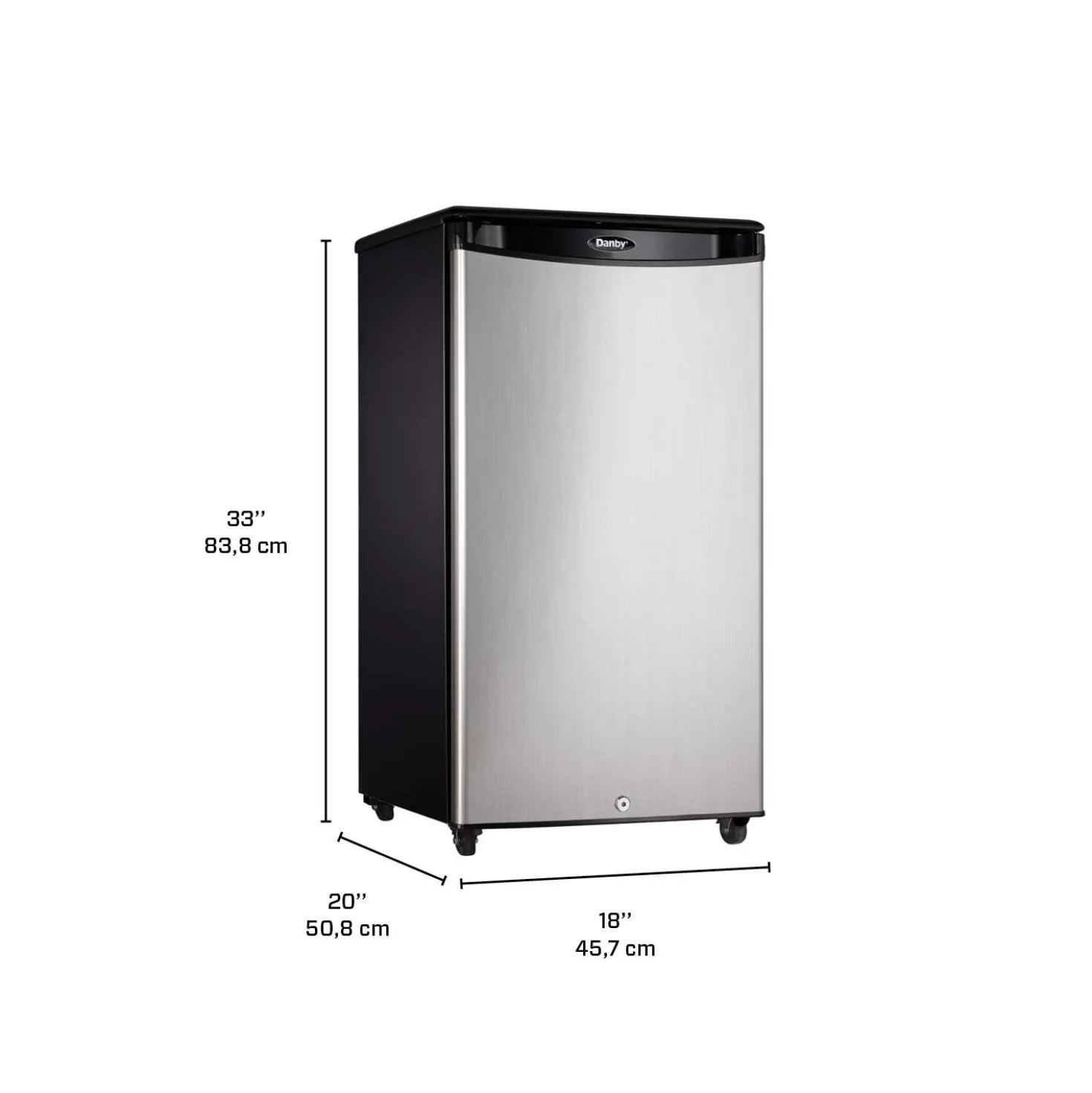 DANBY Réfrigérateur 3,3 pi3 Inox Compact - DAR033A1BSLD