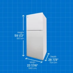 DANBY Réfrigérateur 11 pi3 24 po Blanc Congélateur en haut - DFF116B2WDBR