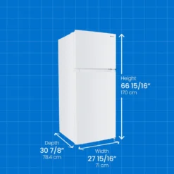 DANBY Réfrigérateur 18 pi3 28 po Blanc Congélateur en haut - DFF176B1WDB