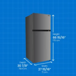 DANBY Réfrigérateur 18 pi3 28 po Inox Congélateur en haut - DFF176B1SLDB