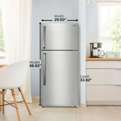 DANBY Réfrigérateur 18 pi3 30 po Inox Congélateur en haut - DFF180E2SSDB