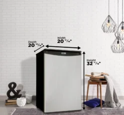 DANBY Réfrigérateur 4,4 pi3 21 po Inox Compact - DAR044A4BSSD
