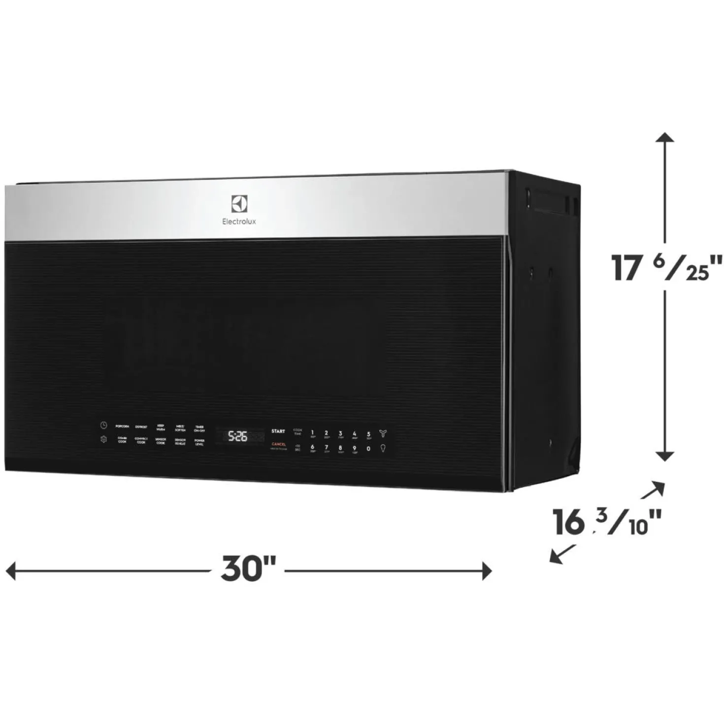 ELECTROLUX Micro-ondes/hotte, Inox, 30"