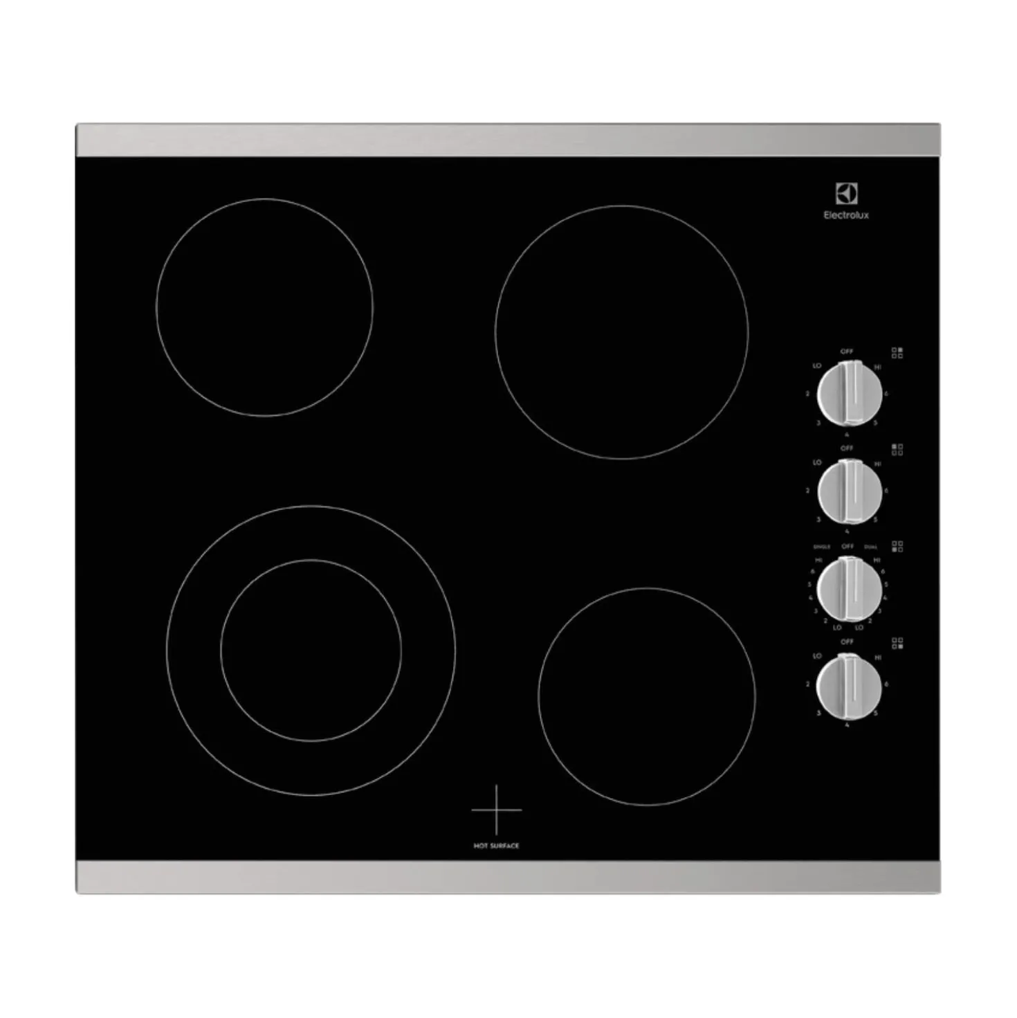 ELECTROLUX Plaque de cuisson Vitrocéramique Inox 24" Inox - ECCE242CAS