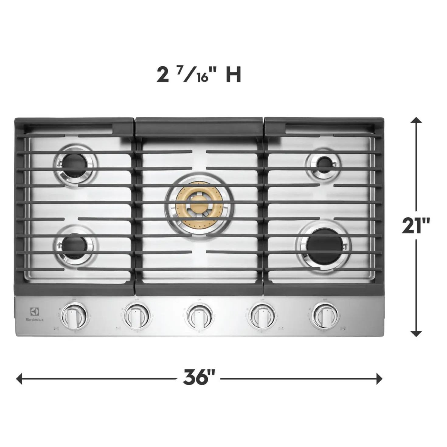 ELECTROLUX Plaque de cuisson Gaz Inox 36" Inox - ECCG3668AS