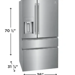 ELECTROLUX Réfrigérateur 21,6 pi3 36 po Inox Portes françaises - ERMC2295AS