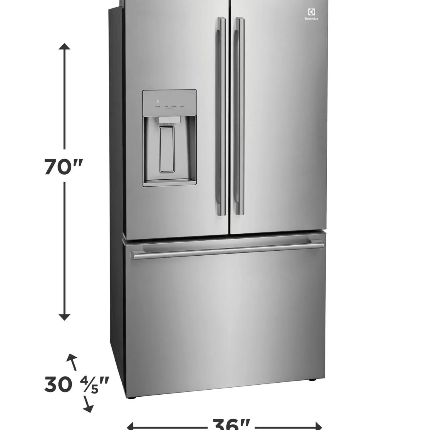 ELECTROLUX Réfrigérateur 22,6 pi3 36 po Inox Portes françaises - ERFC2393AS