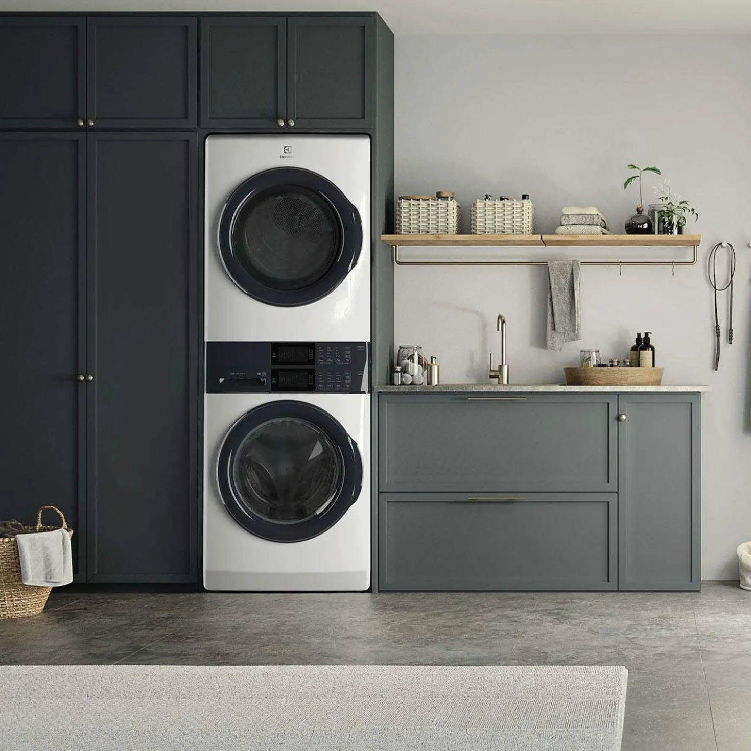 ELECTROLUX Tour de lavage, Blanc, 27" - ELTE730CAW